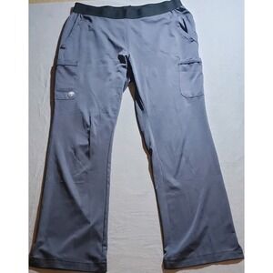 Healing Hands HH Works Gray L Scrub Pants Unisex Medical Solid Polyester Blend